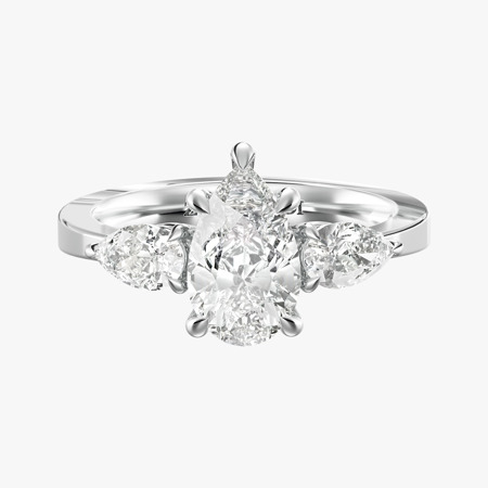 Enigma Pear-Cut Wedding Ring